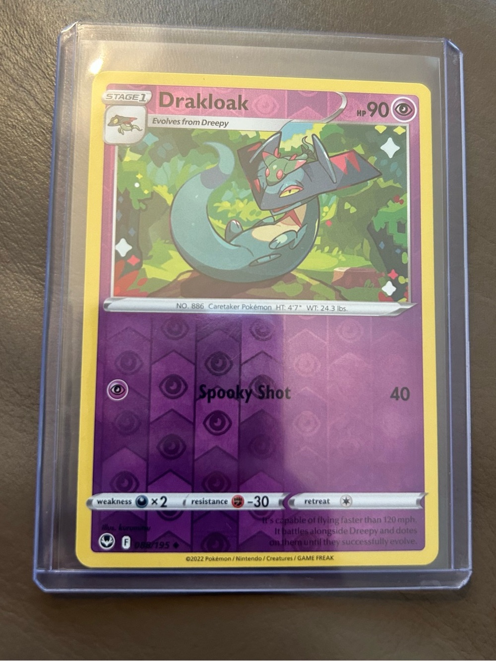 POKÉMON Drakloak (088/195) Holographic Card - 2022yr/hard sleeve